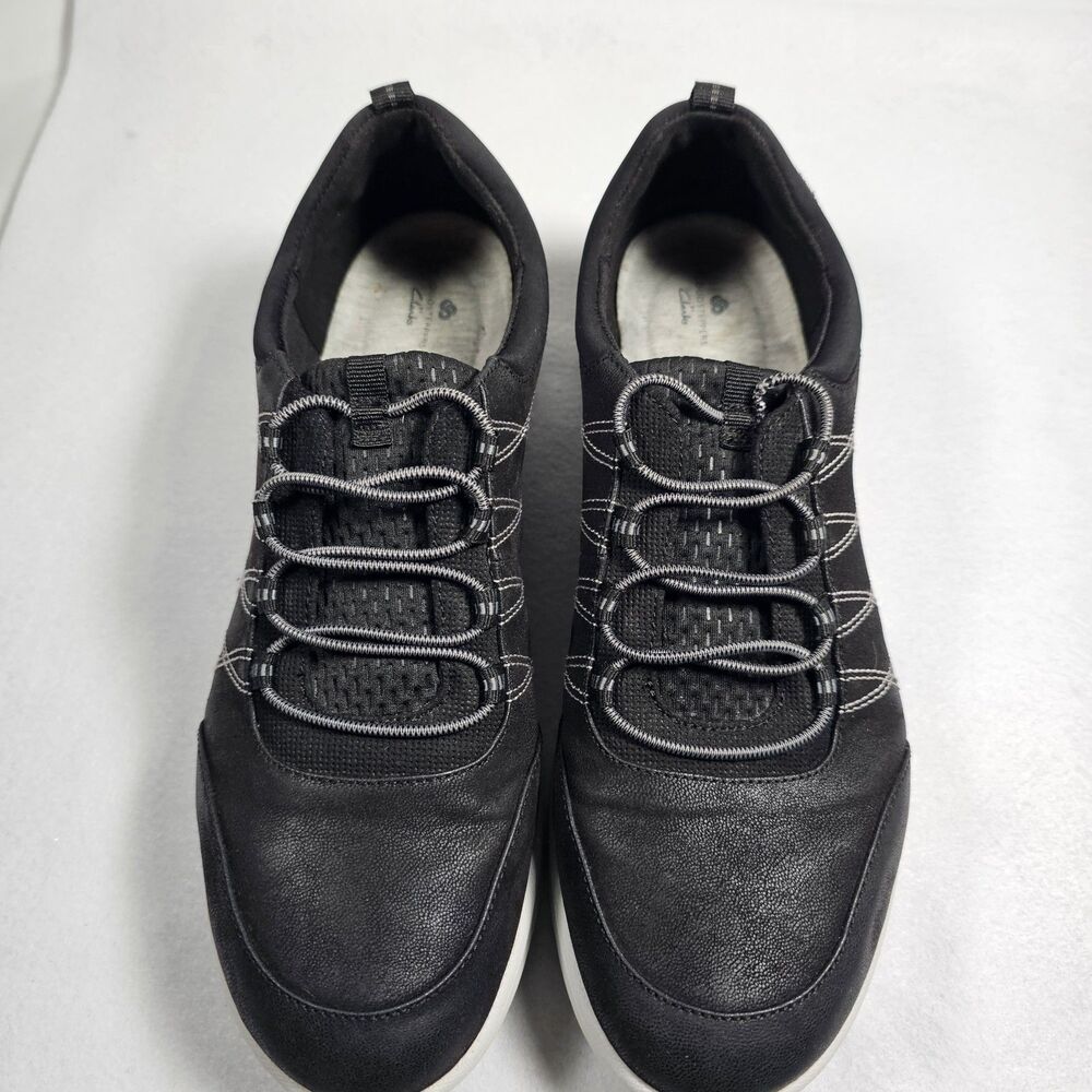 Clark’s Cloud Steppers Slip On Women’s Size 11 Medium- Black with white Sole
